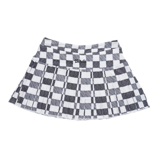 Birds Gingham Skort