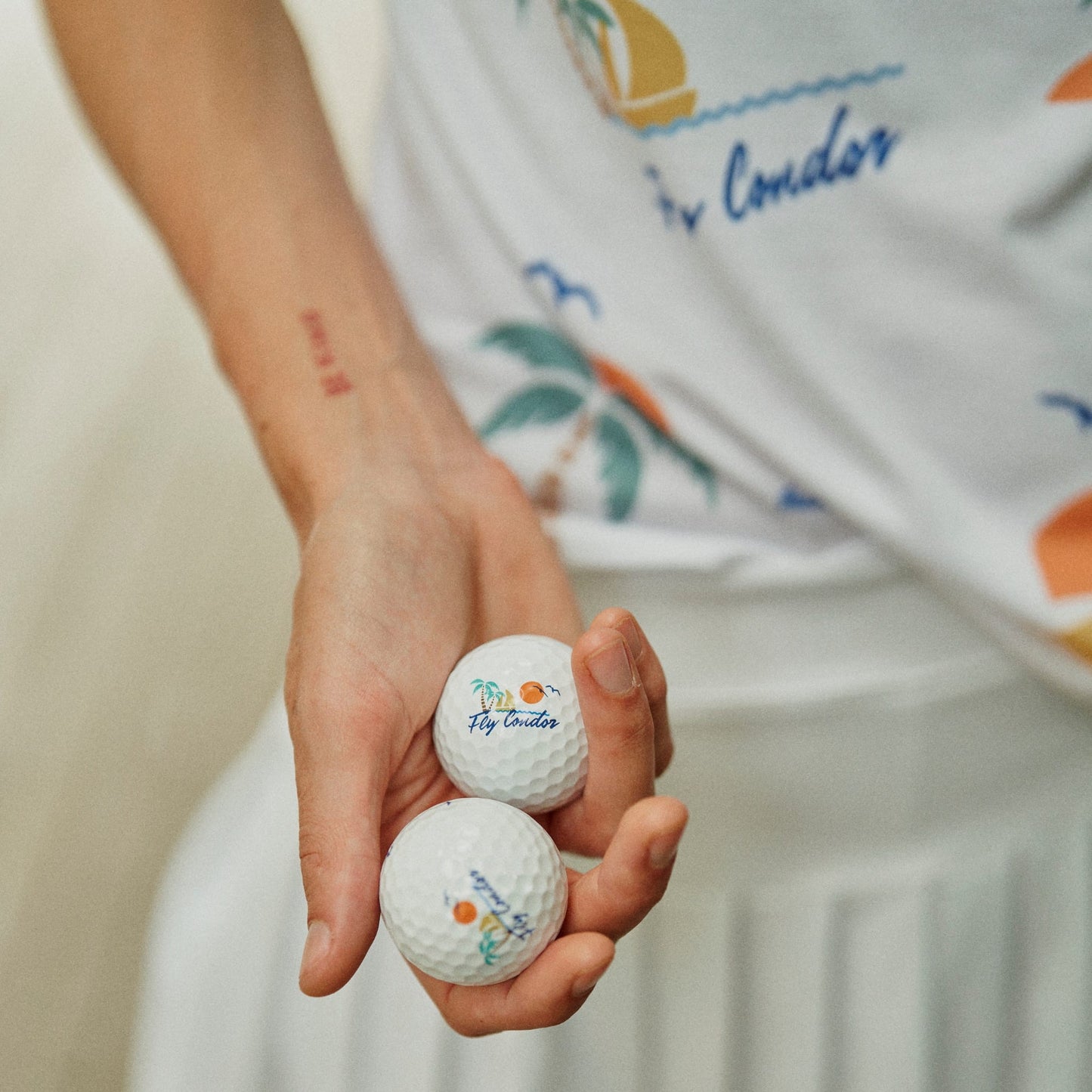 Birds White Skort