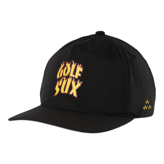 birds-of-condor-black-nylon-golf-sux-summer-cap-hat-front