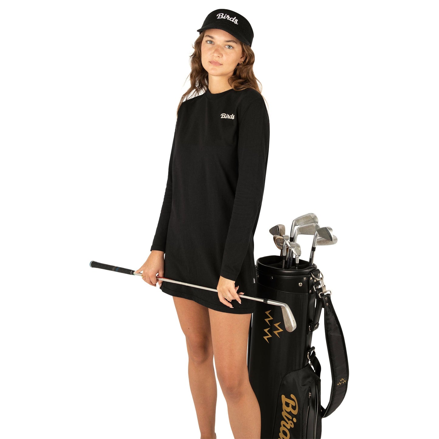 Birds LS T-Shirt Dress