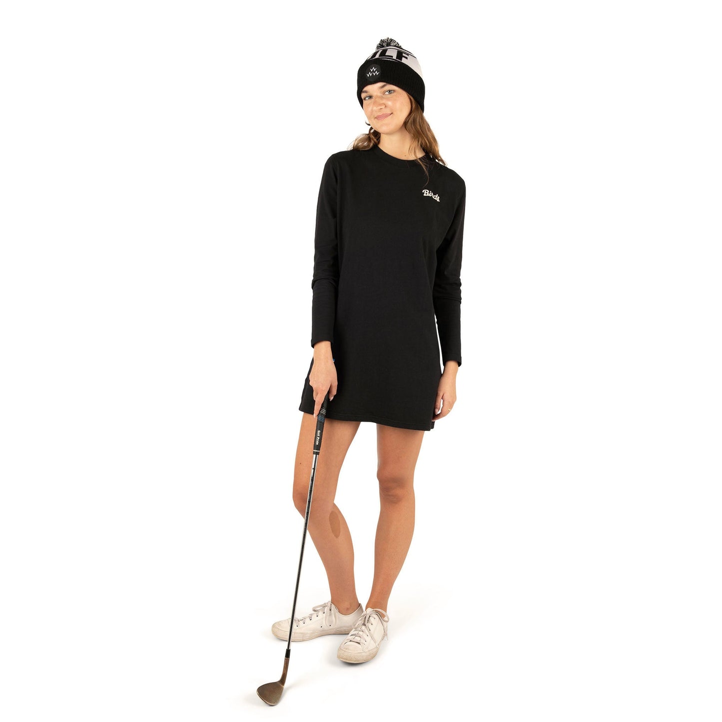 Birds LS T-Shirt Dress