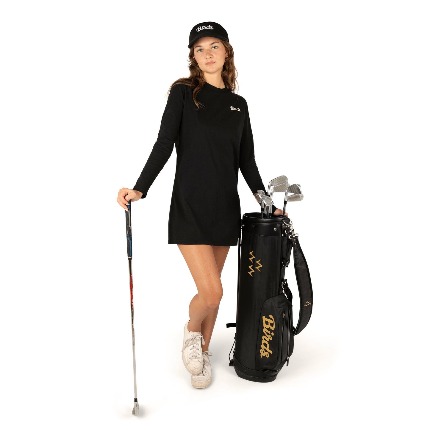 Birds LS T-Shirt Dress
