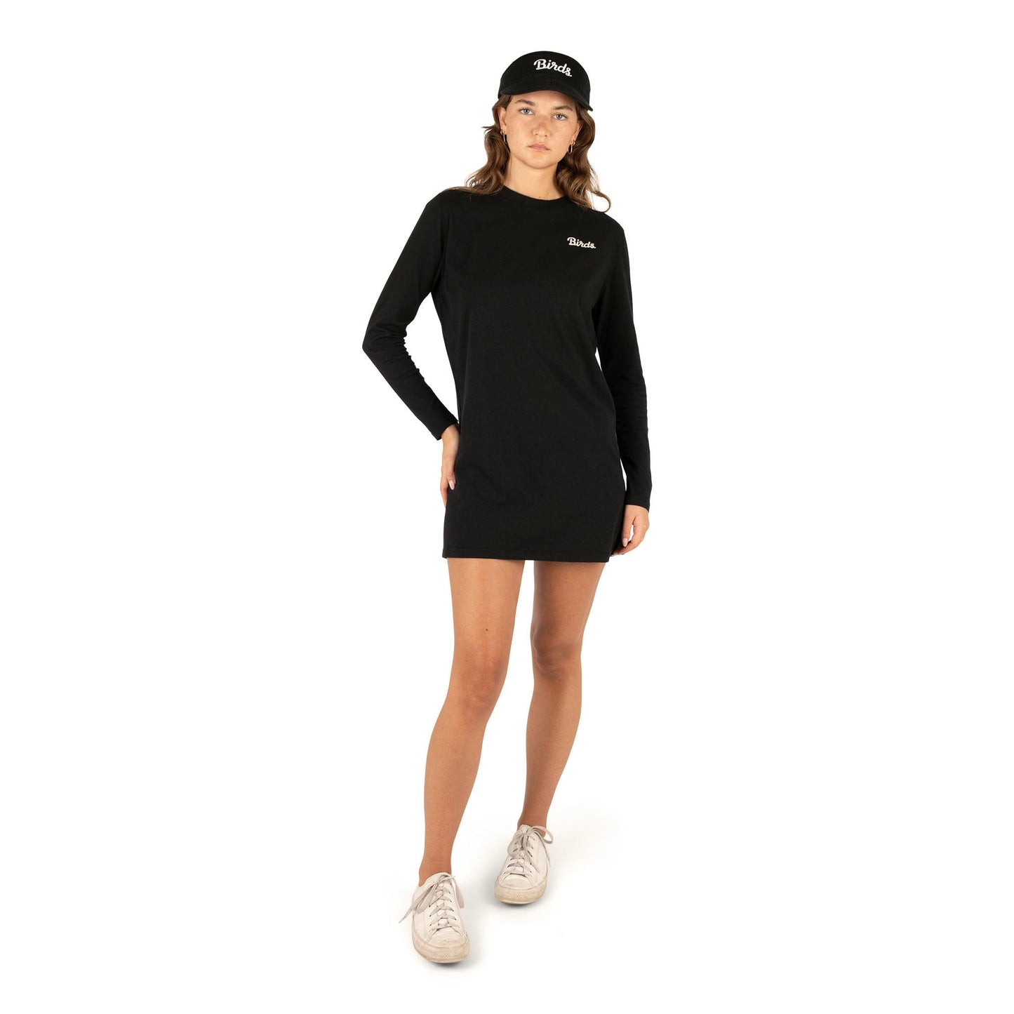 Birds LS T-Shirt Dress