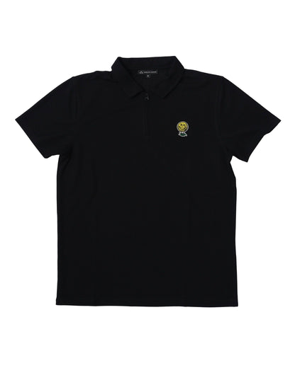 Neverfind Quarter Zip Polo - Black