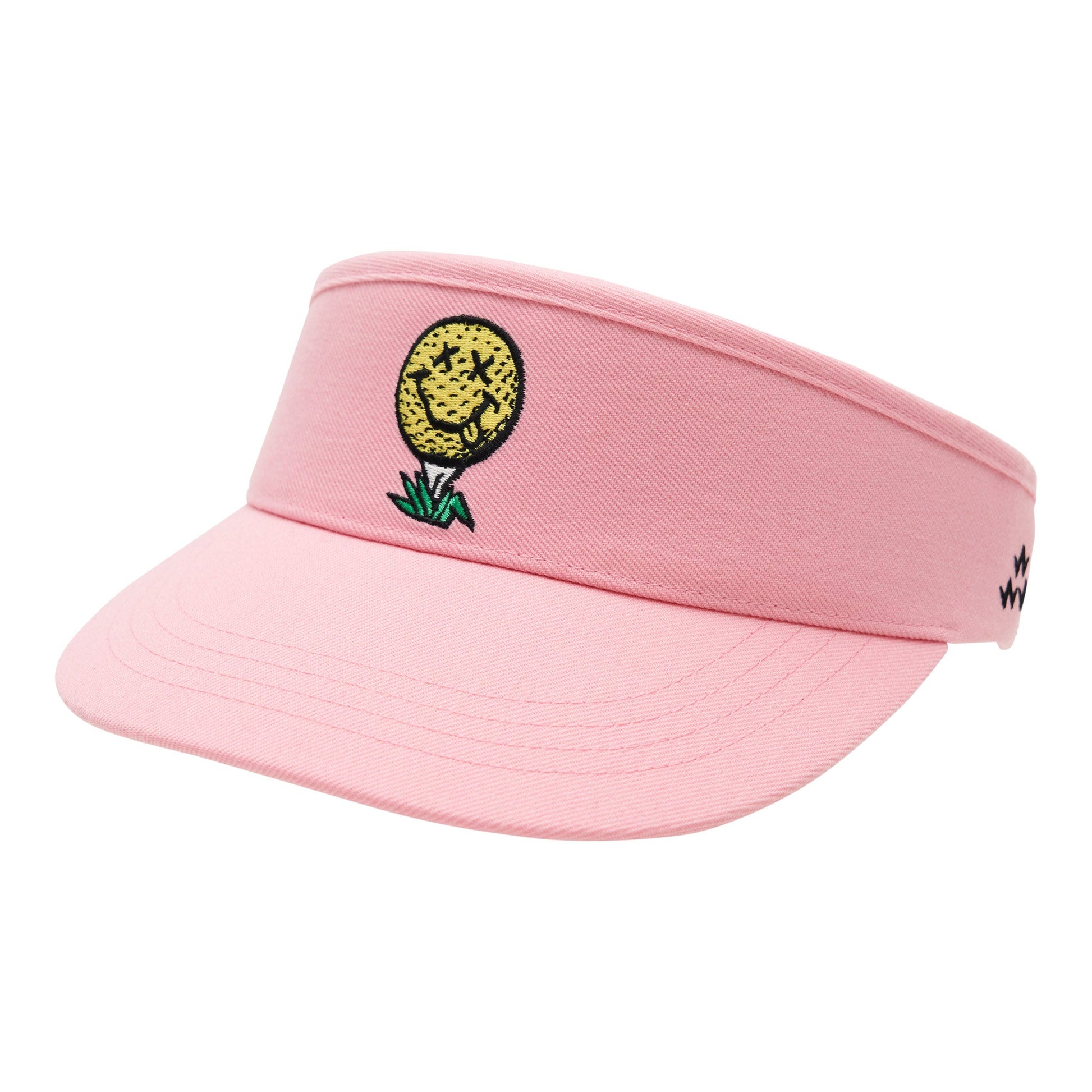 birds-of-condor-yellow-golf-ball-neverfind-visor-hat-front