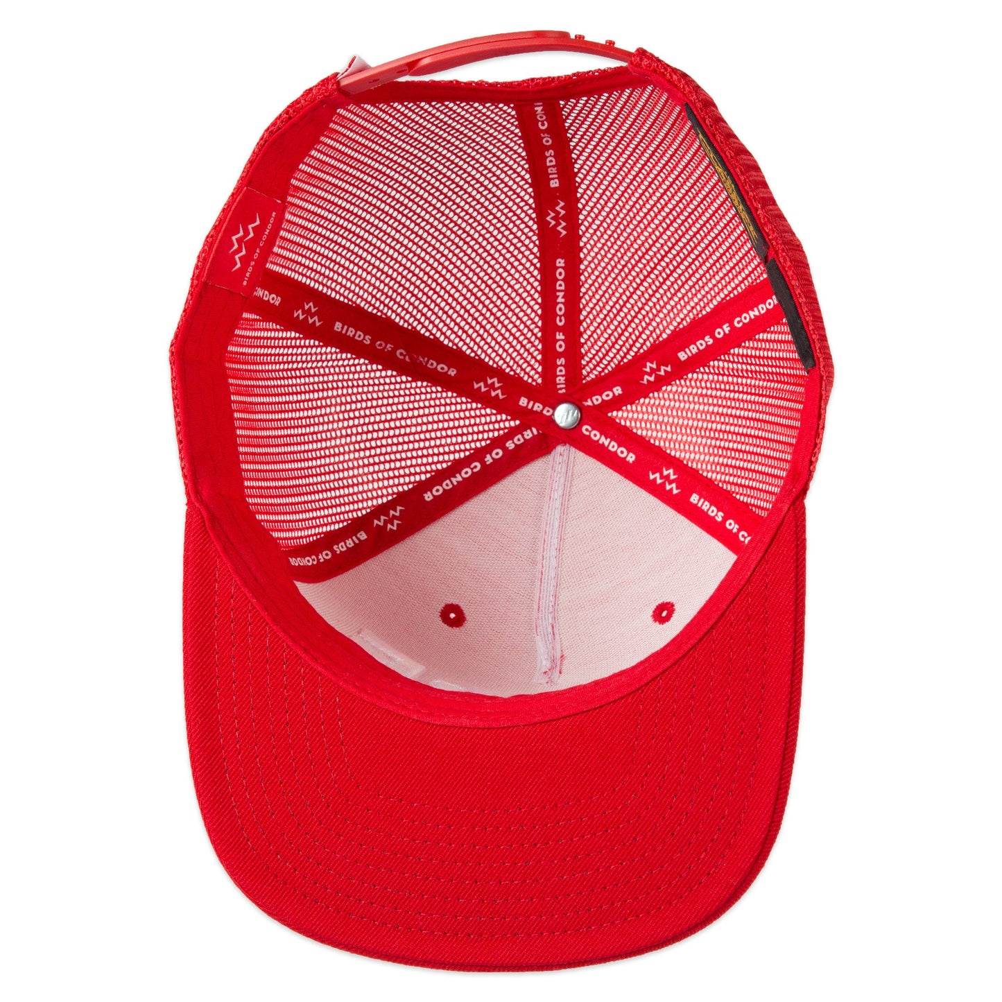 birds-of-condor-red-golf-fore-trucker-hat-cap-inside