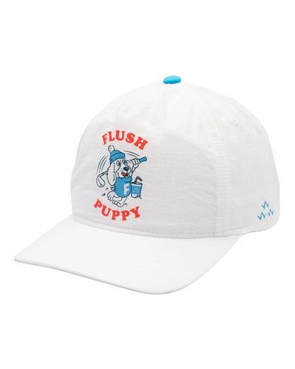    birds-of-condor-white-nylon-flush-puppy-golf-swing-hat-front