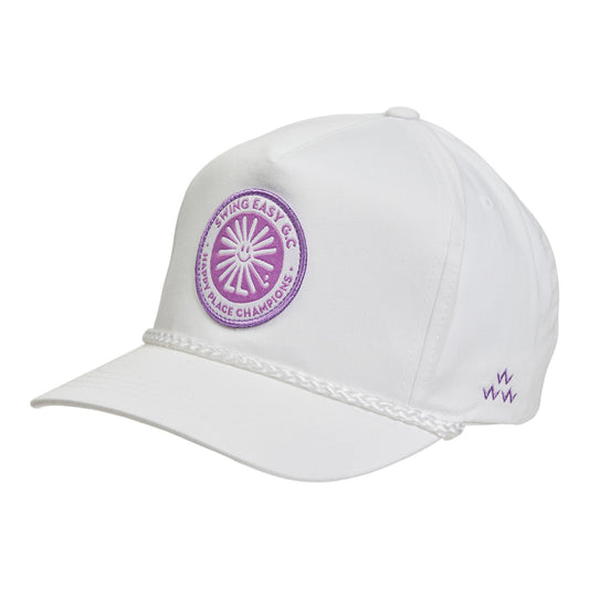 birds-of-condor-purple-white-swing-easy-golf-club-happy-place-champions-fifa-world-cup-football-fly-condor-golf-snapback-hat-cap-front