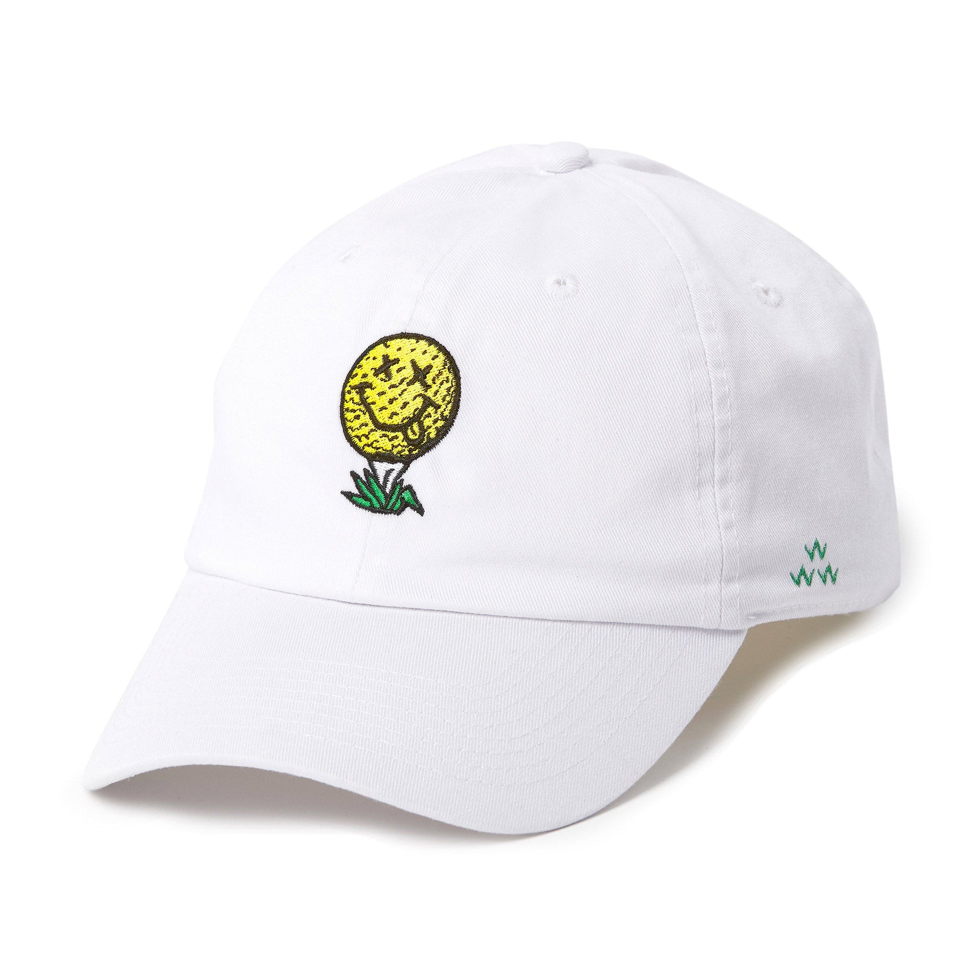 birds-of-condor-white-golf-ball-neverfind-dad-cap-hat-front