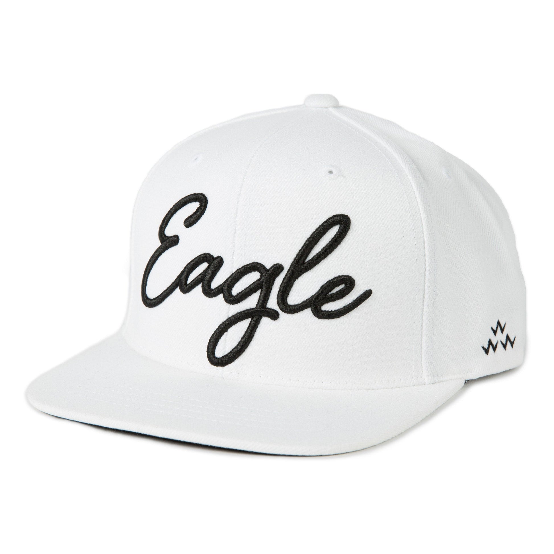 birds-of-condor-white-golf-eagle-snapback-hat-front